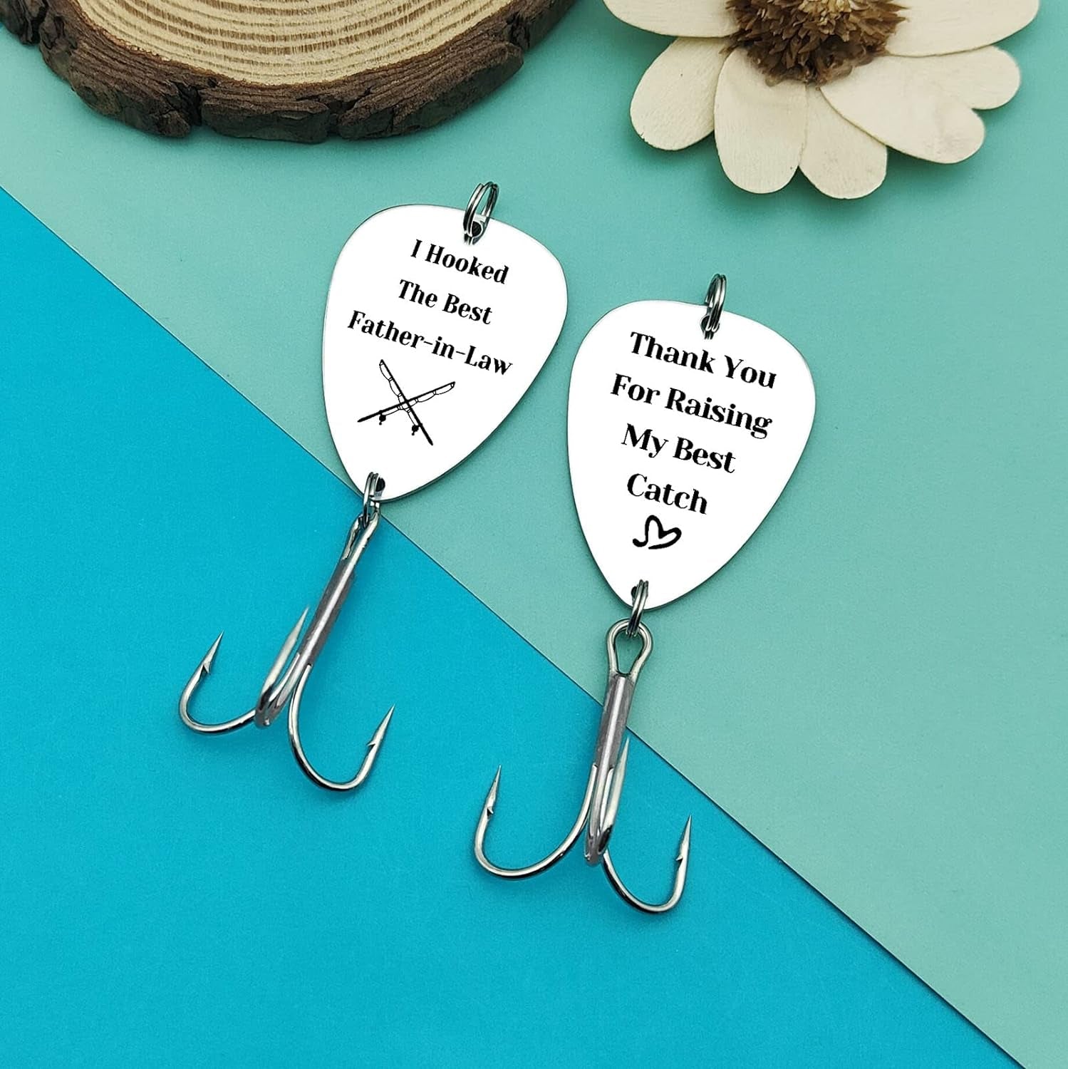 Father in Law Jewelry Fishing Lure Father of the Groom Fishing Hooks, Gifts For Father's Day, Gifts For Lovers