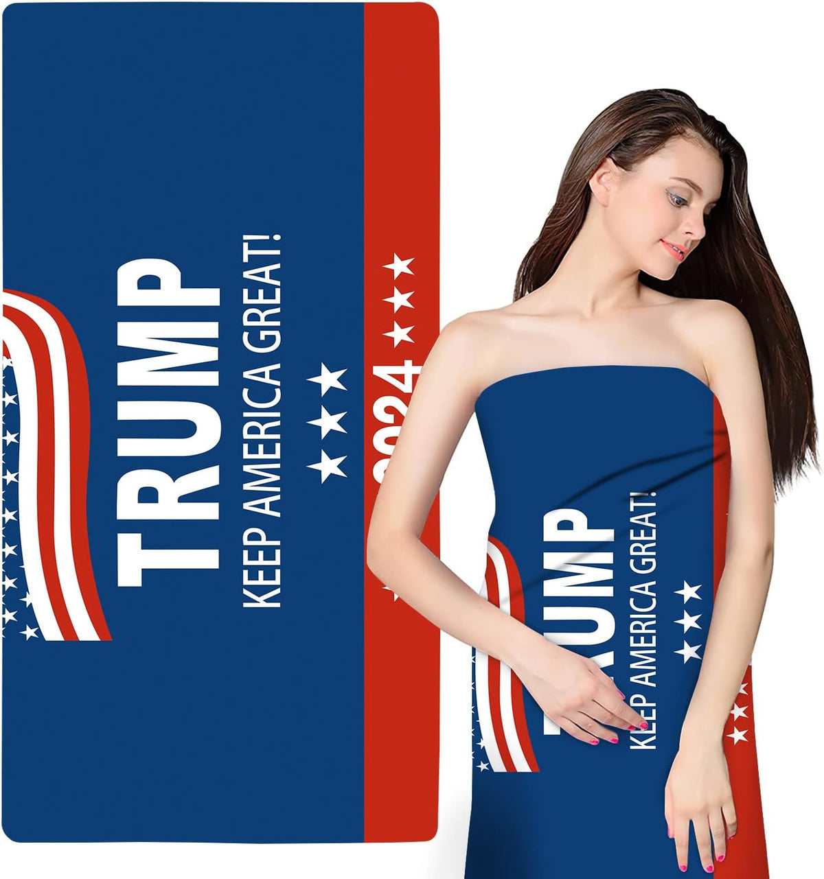 Keep America Great Trump 2024 Beach Towels, Gift For Trump Fans, Election 2024