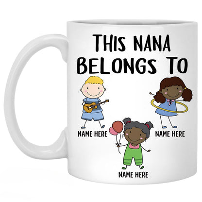 This Belongs to, Personalized Coffee Mug, Custom Family gift for Grandparents, Father's Day gift