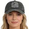One Nation under God Baseball Cap for Women Men, Adjustable Embroidered Wash Cotton Baseball Cap