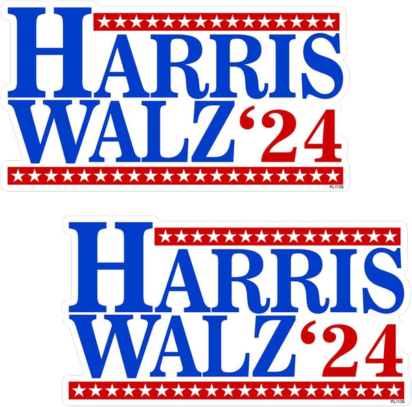 Political Bumper Sticker Kamala Harris 2024 Sticker 3-Pack - "For The People" Bumper Stickers USA 5.5" X 3" Harris Walz 2024 For The People Bumper Sticker 3 Pack