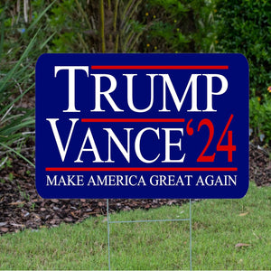 Trump JD Vance MAGA 2024 Yard Sign, Trump Supporters Home Decor, Election 2024