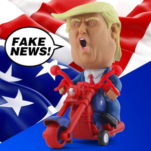 Donald Trump Riding Motorcycle Toy Figure, Gift for Trump Fans, Election 2024