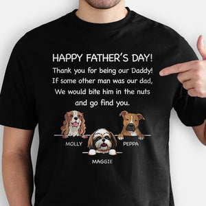 Thank You For Being My Daddy Dark Shirt, Personalized Shirt, Gifts For Dog Lovers, Custom Photo