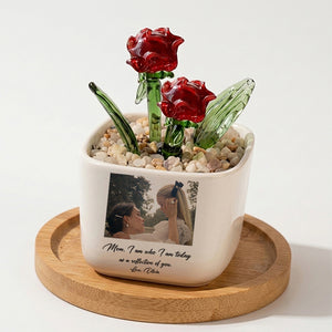Personalized Photo Flower Pot for Mom, Custom Picture Planter, Mother's Day Gift from Daughter, Sentimental Gift for Mom, Unique Mom Gift