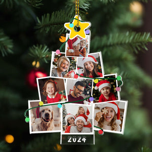 Custom Photo Family Christmas Tree, Personalized Shape Ornaments, Family Gifts, Christmas Ornament