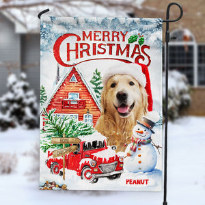 Merry Christmas, Personalized Garden Flags, Christmas Gifts For Dog Lovers, Custom Photo