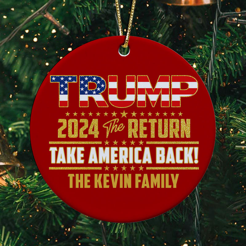 The Return 2024 Trump, Personalized Ornaments, Trump Ornaments, Election 2024