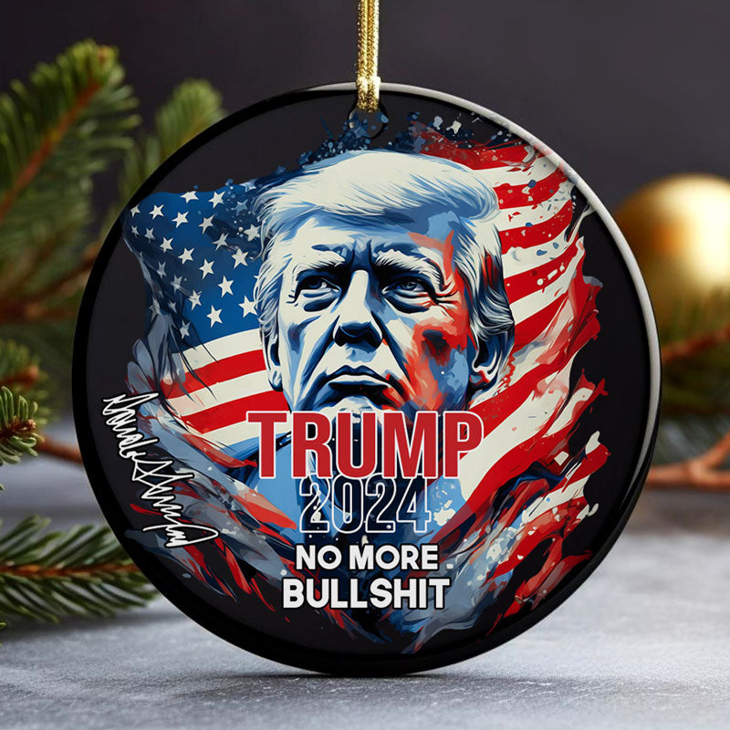 Take America Back Trump 2024 US Flag, Personalized Ornaments, Trump Ornament, Election 2024