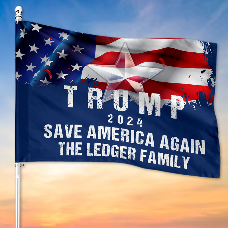 Save America Again Star Trump 2024, Personalized House Flag, Home Decoration, Election 2024