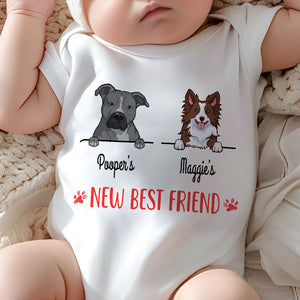 New Best Friend, Personalized Baby Clothes, Custom Baby Onesies, Baby Shower Gifts, Gift For Dog Lovers, Custom Photo