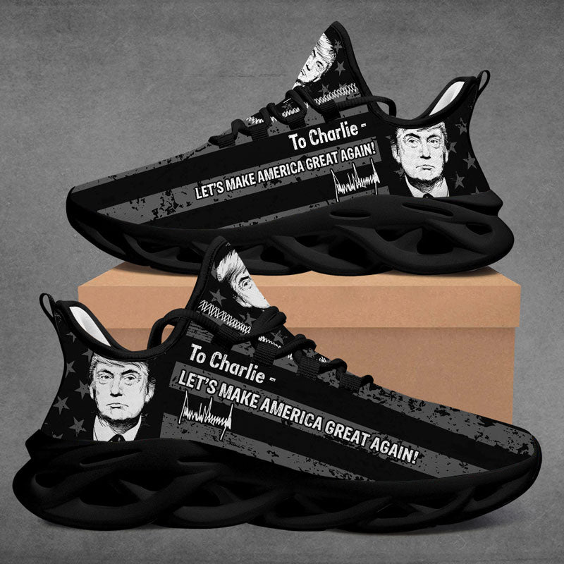 Trump Let's Make America Great Again MaxSoul Shoes, Personalized Trump Sneakers, Trump Shoes, Election 2024