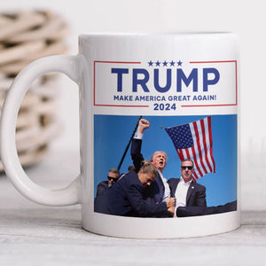 Trump Assassination Attempt Coffee Mug, Trump Supporters Mug, Election 2024