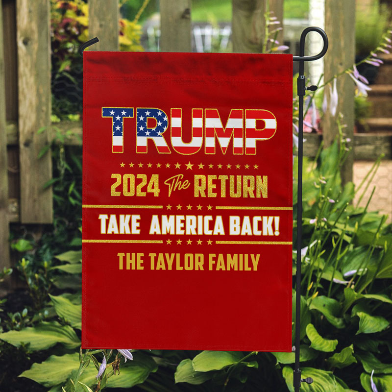 Trump 2024 The Return Flag, Personalized House Flag, Custom Gift For Trump Fans, Election 2024