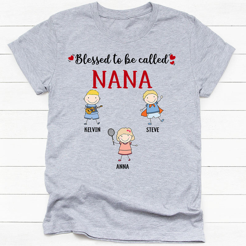 Blessed To Be Called Personalized Shirt, Funny Family gift for Grandparents