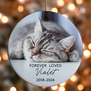 Forever Loved, Personalized Memorial Ornaments For Loss Of Loved One, Custom Photo