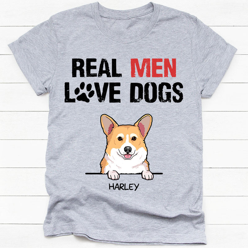 Real Men Love Dogs, Personalized Shirt, Gifts For Dog Lovers, Custom Photo