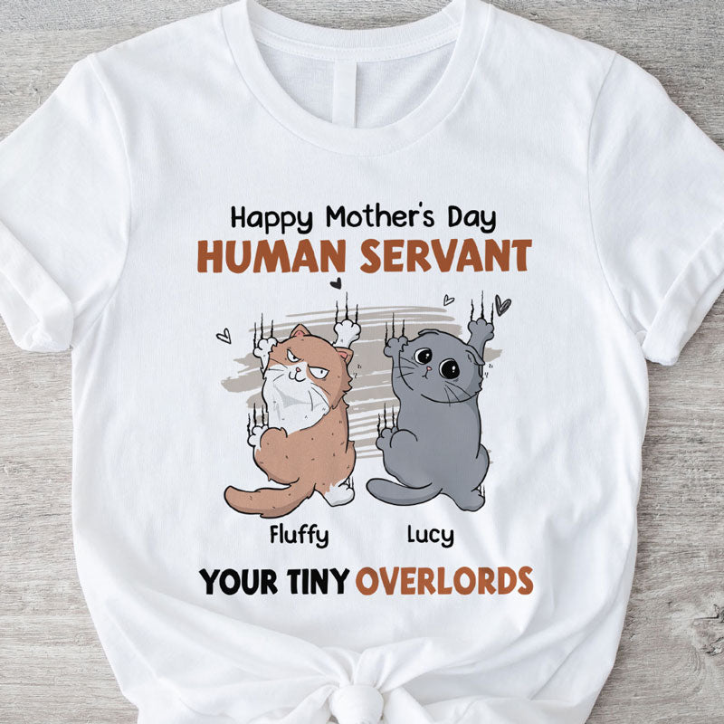 Human Servant Your Tiny Overlord, Personalized Shirt, Gifts For Cat Lovers