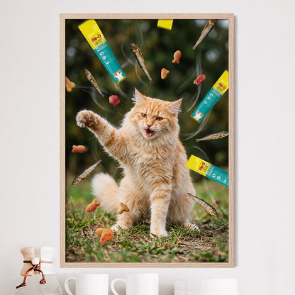 Favorite Treats Portraits Pet Photo Personalized Poster, Personalized Poster, Gift For Pet Lover, Custom Pet Poster
