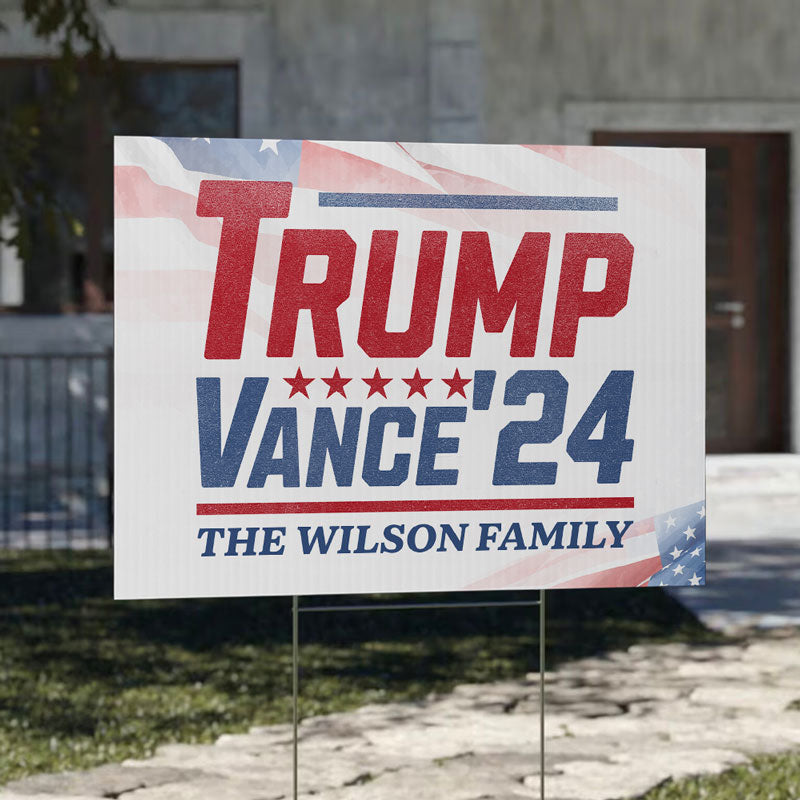 Trump Vance'24, Personalized Yard Sign, Trump Yard Sign, Election 2024 ...