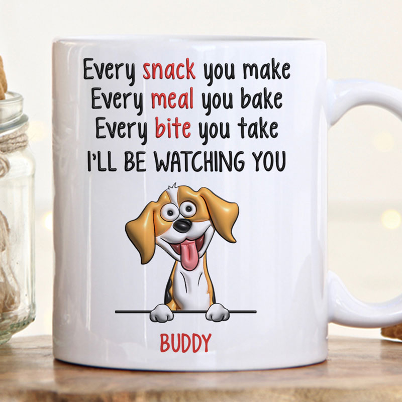Discover Every Snack You Make 3D Inflated , Personalized Ceramic Mug, Gift For Dog Lovers