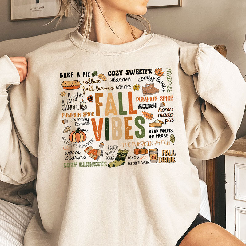 Retro Fall Vibes, Autumn Sweatshirt, Fall Sweater, Fall Shirt for Women