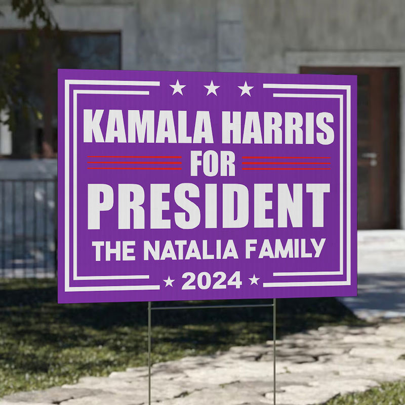 Kamala Harris For President 2024, Personalized Yard Sign, Kamala Harris Sign, Election 2024