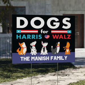 Dogs For Harris Walz, Personalized Yard Sign, Kamala Harris Sign, Vote Kamala, Election 2024