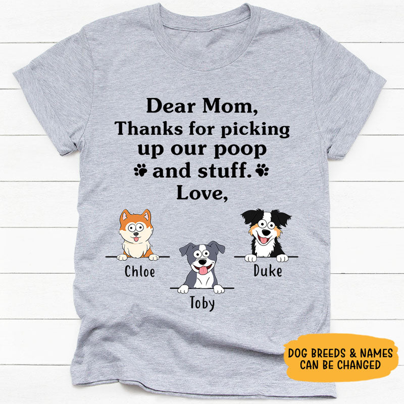 Discover Thank For Picking Up Poop And Stuff Pop Eye, Custom Dog Lovers Gift Personalized T-Shirt
