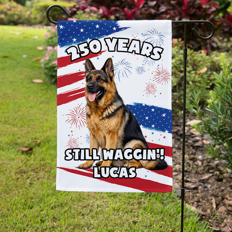 Personalized Sill Waggin, America 250th Anniversary Garden Flags,Custom Photo Decoration For Dog Lovers