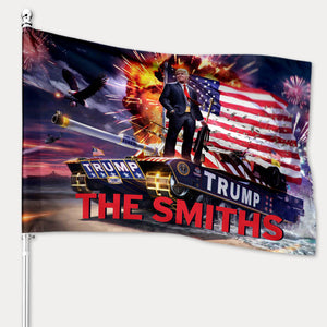 Trump On Tank, Trump 2024, Personalized House Flag, Donald Trump Homage Flag, Gift For Trump Fan, Election 2024