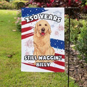 Personalized Sill Waggin, America 250th Anniversary Garden Flags, Custom Clipart Decoration For Dog Lovers