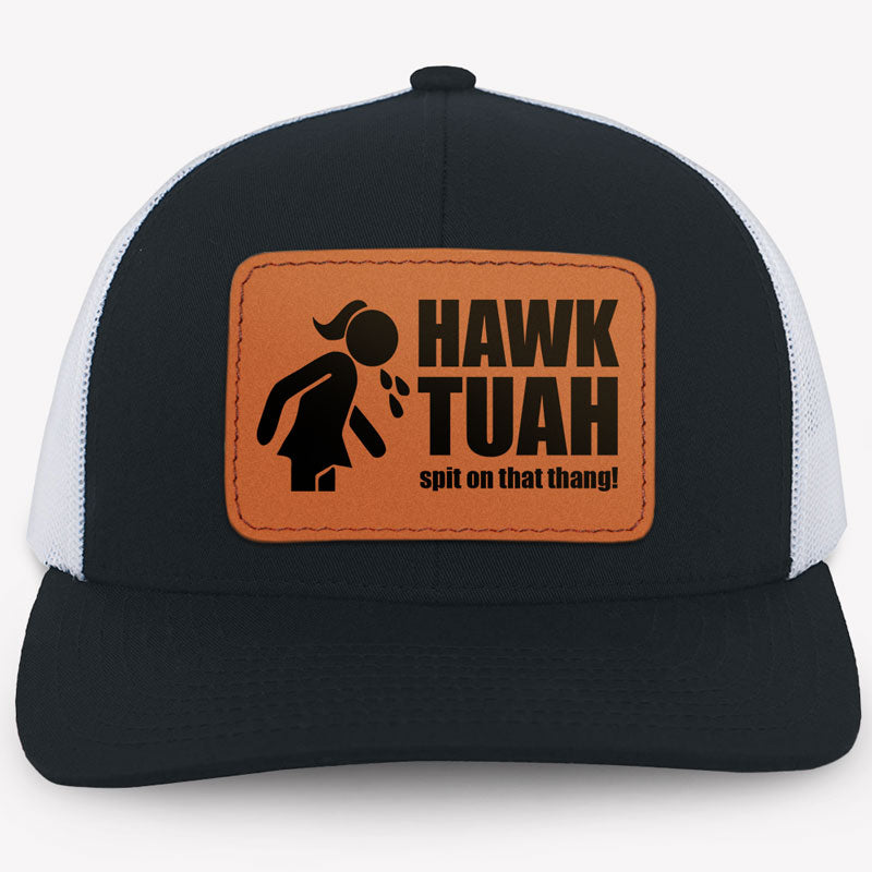 hauck tuah hats Hawk Tuah Spit On That Thang Girl Silhouette, Personalized Trucker Lea