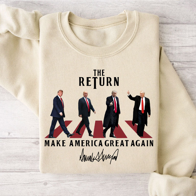 The Return Make American Great Again Trump Walking, Trump Homage, Trump Shirt. Election 2024