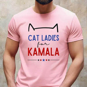 Cat Ladies For Kamala, Personalized Kamala Harris Shirt, Gifts For Cat Lovers, Election 2024