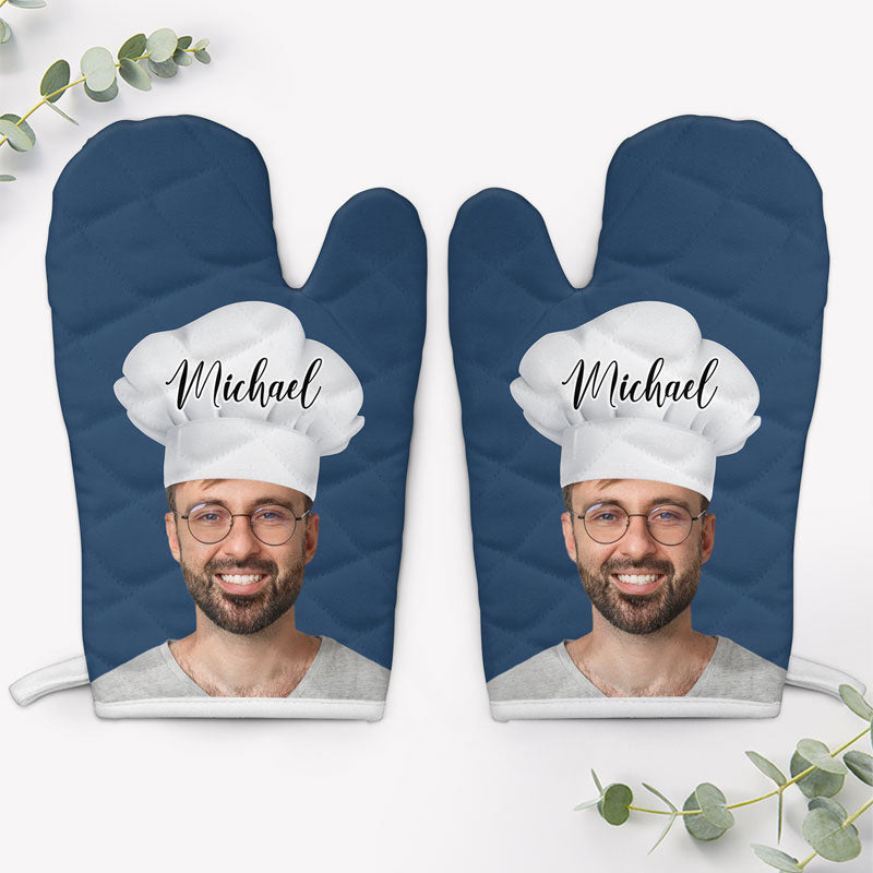 Personalized Custom Text From the kitchen Polyester Oven Mitt Kitchen  Mittens