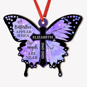 Butterflies Appear, Personalized Suncatcher Ornament, Car Hanger Memorial Gifts