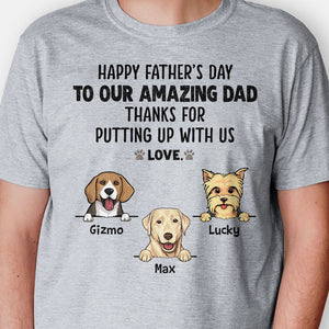 Thanks For Putting Up With Me, Personalized Shirt, Gifts for Dog Lovers