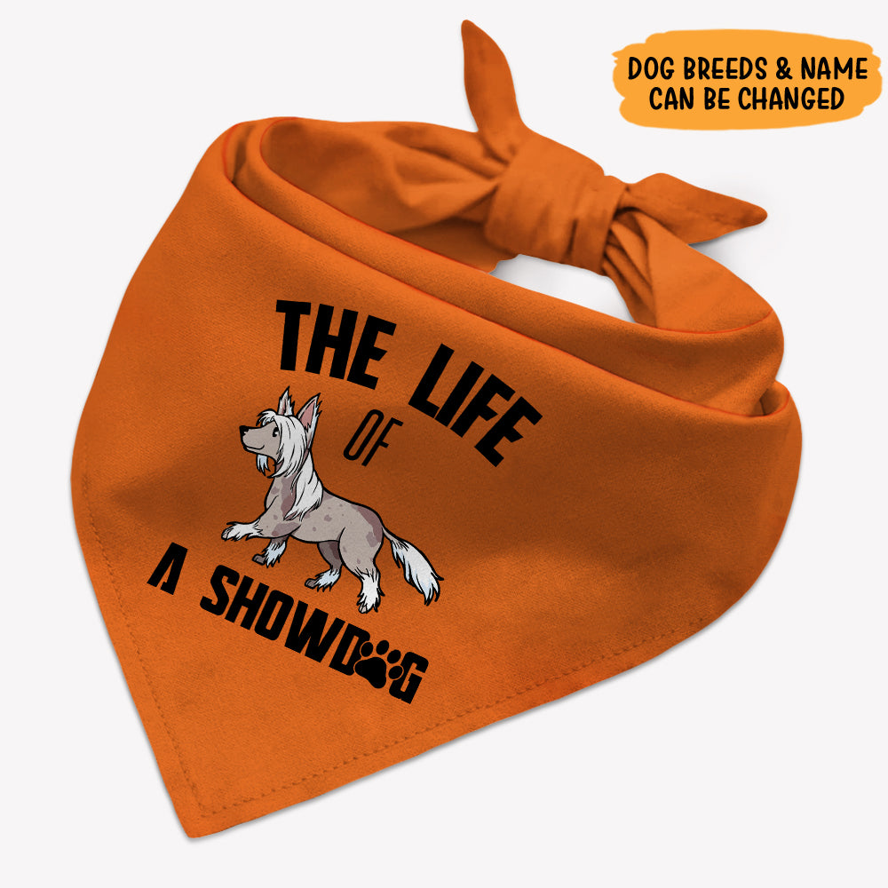 The Life Of A Showdog Bandana, Personalized Bandana, Gift For Pet, Custom Dog Lovers Gifts, Custom Photo