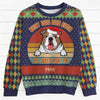 Best Dog Dad Dog Mom Ever Just Ask, Personalized All-Over-Print Sweatshirt, Retro Vintage Ugly Sweater, Kid Sweatshirt, Custom Photo