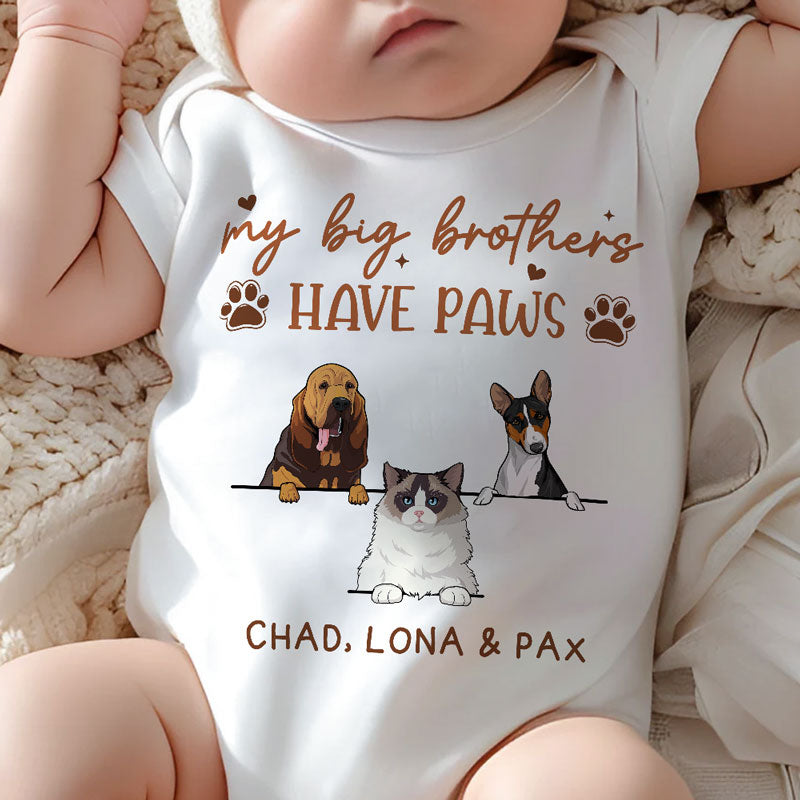 My Sibling Has Paws, Personalized Baby Clothes, Custom Baby Onesies, Baby Shower Gifts