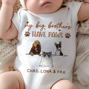 My Sibling Has Paws, Personalized Baby Clothes, Custom Baby Onesies, Baby Shower Gifts