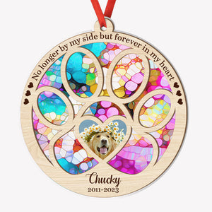 Once By My Side, Personalized Suncatcher Ornament, Car Hanger Memorial Gifts, Custom Photo