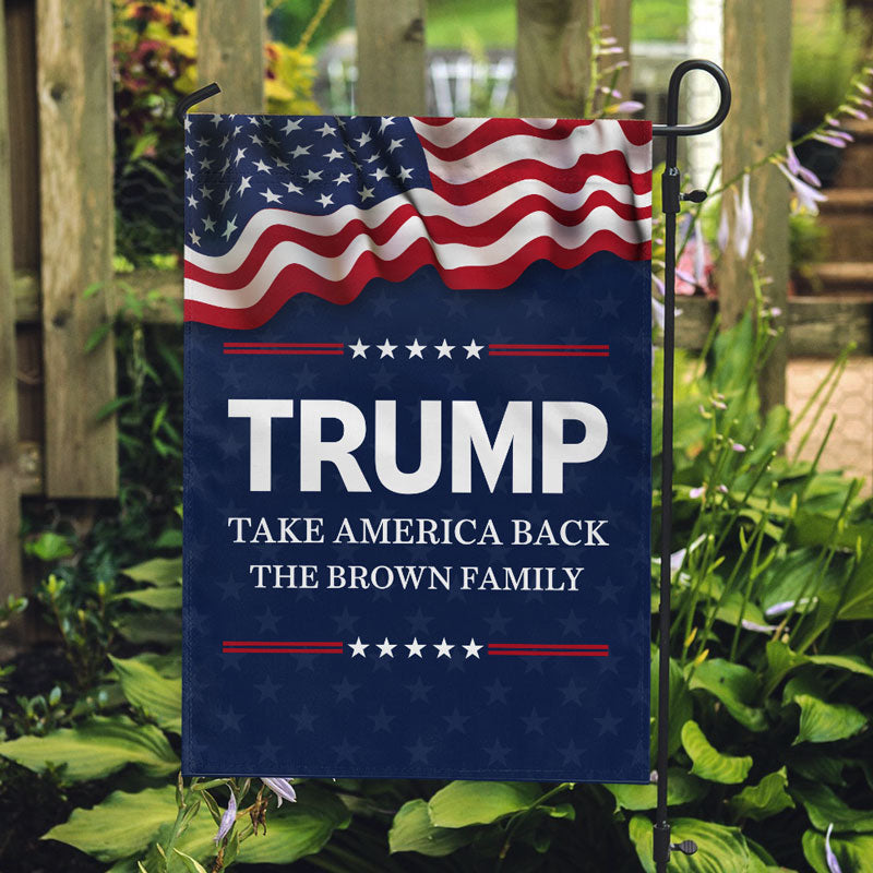 Trump Custom Text Flag, Personalized Garden Flag, Gift For Trump Fans, Election 2024