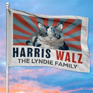 Harris Walz Cat, Personalized House Flag, Kamala Harris Flag, Vote Kamala, Election 2024