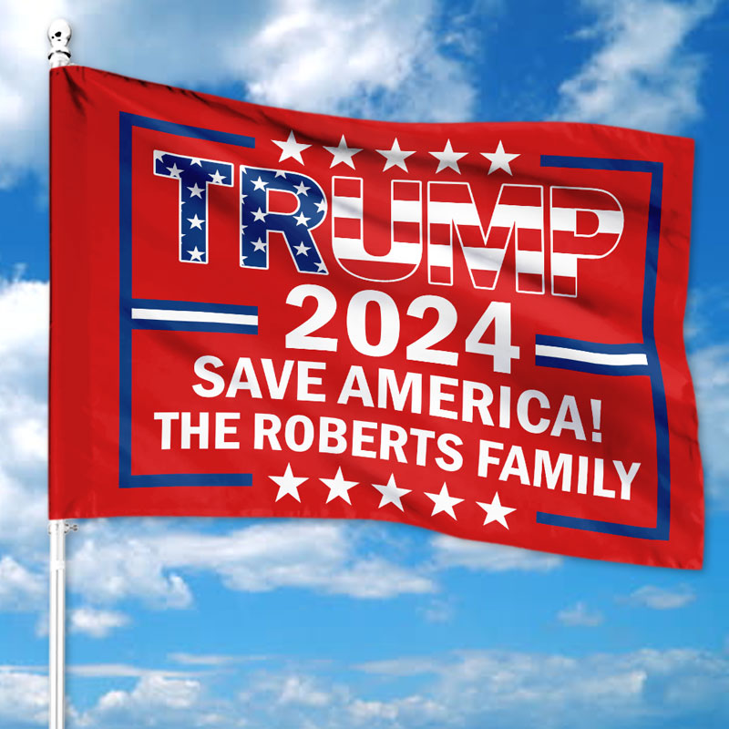 Save America Trump Flag, Personalized House Flag, Home Decoration For Trump Fans, Election 2024