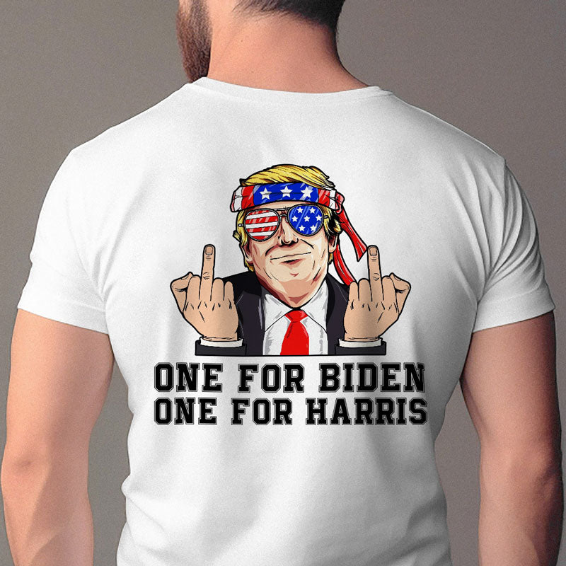 One For Biden One For Harris, Personalized Back Shirt, Trump Shirt, Election 2024