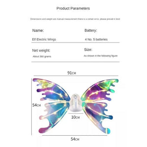 Electric Butterfly Wings Luminous Toy Butterfly Back Flower Fairy pet accessories, Halloween Costume for Dogs