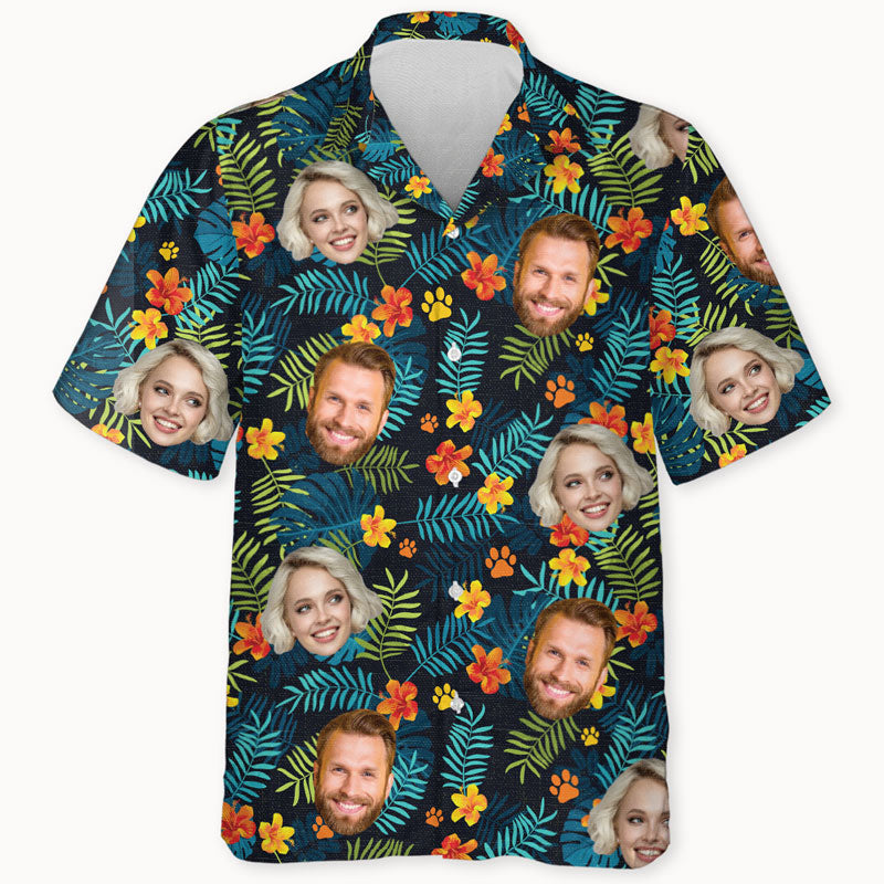 Custom Face Hawaiian Pattern, Beach Shirt, Personalized Hawaiian Shirt, Custom Photo