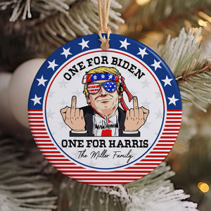 One For Biden One For Harris, Personalized Ornaments, Trump Ornament, Election 2024